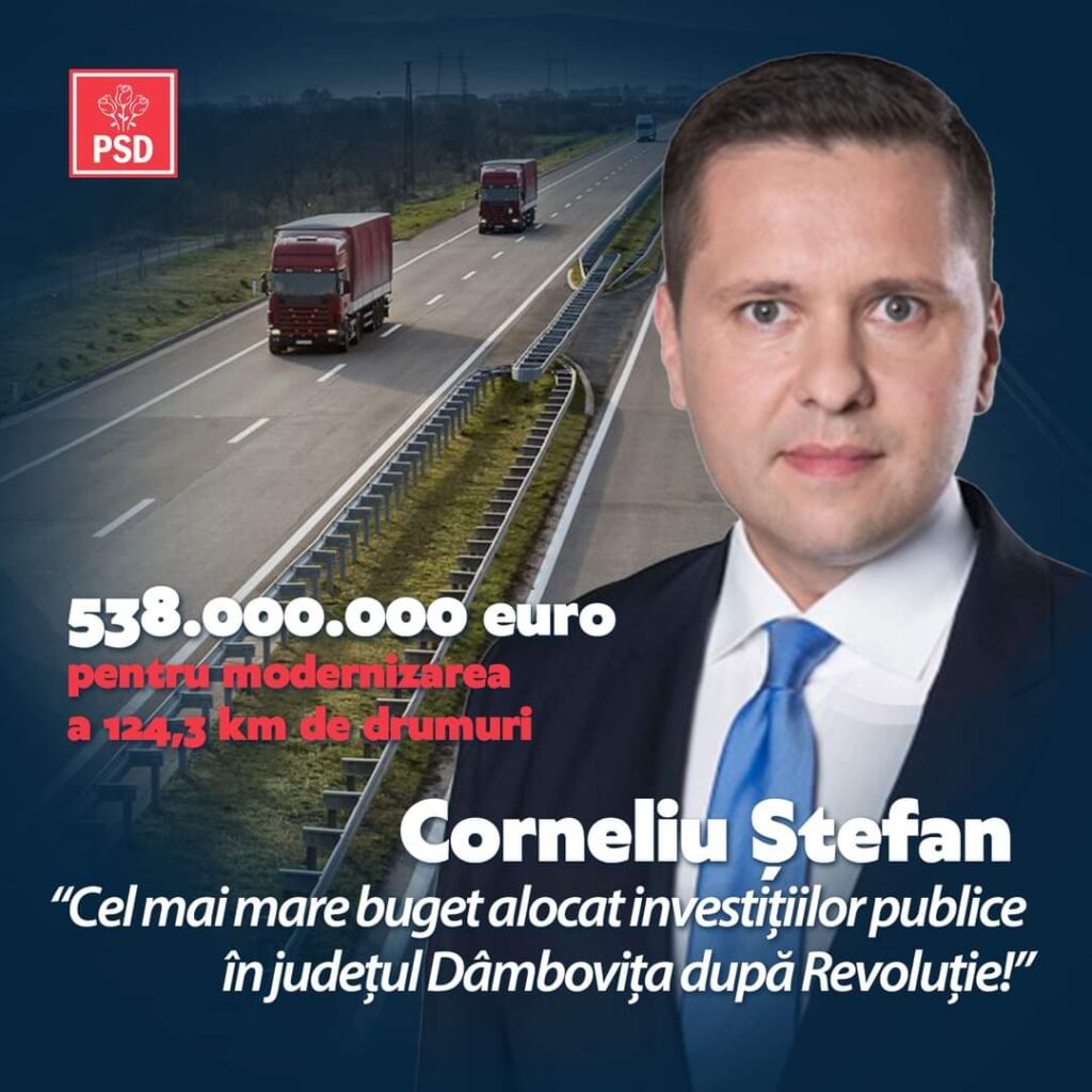 PSD Dâmbovița anunță că se lucrează la extinderea la 4 benzi a DN7 Bâldana-Titu.